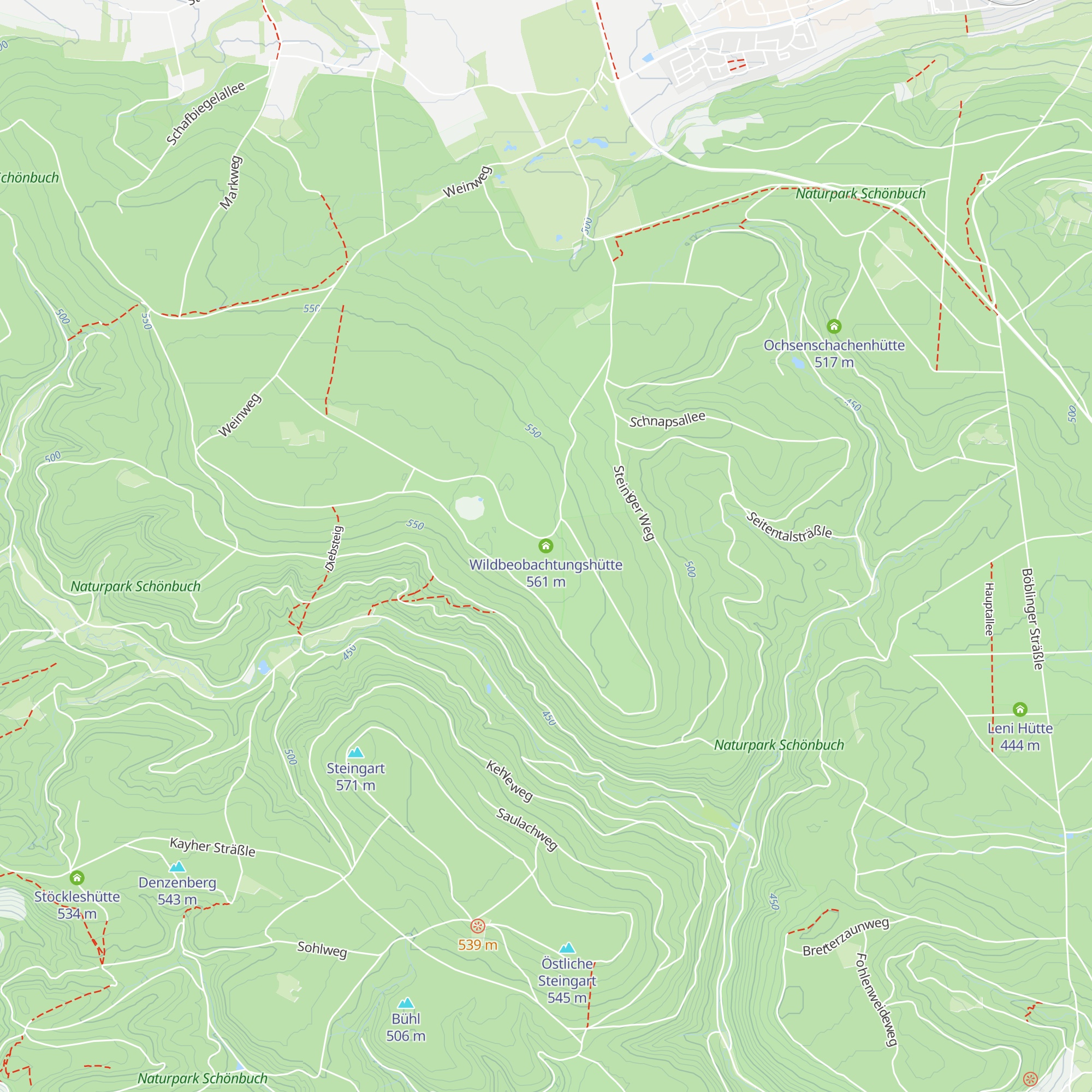 Wildbeobachtungshütte map