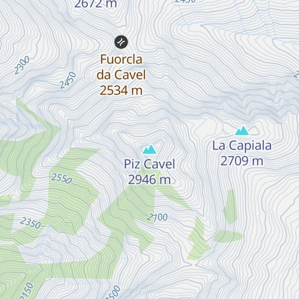 Map of Piz Cavel
