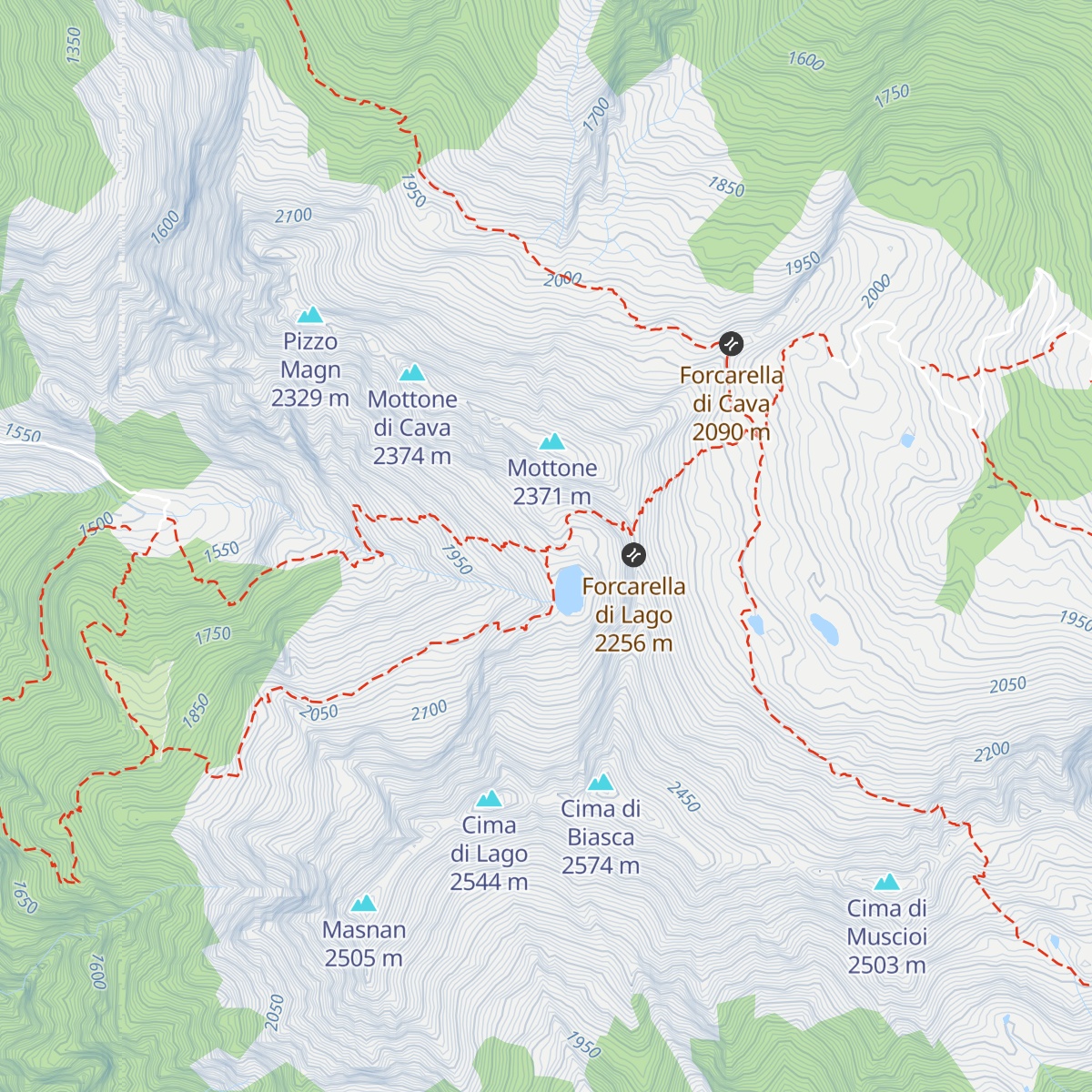 Rifugio Alpe di Lago map