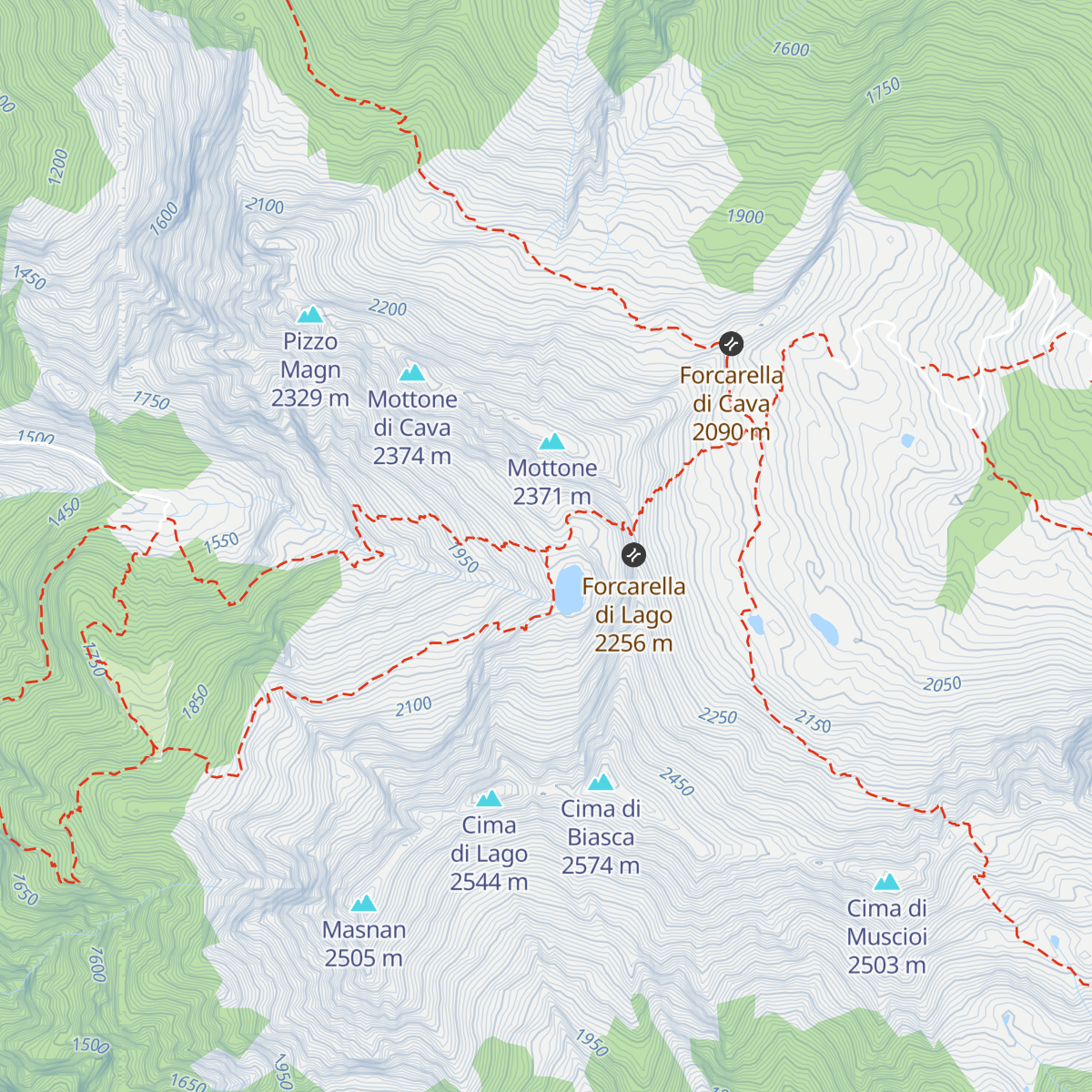 Rifugio Alpe di Lago map