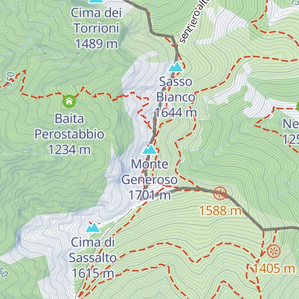 Map of Monte Generoso