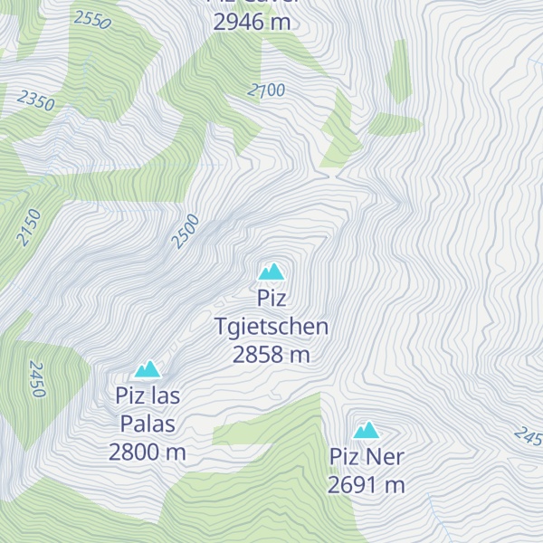 Map of Piz Tgietschen