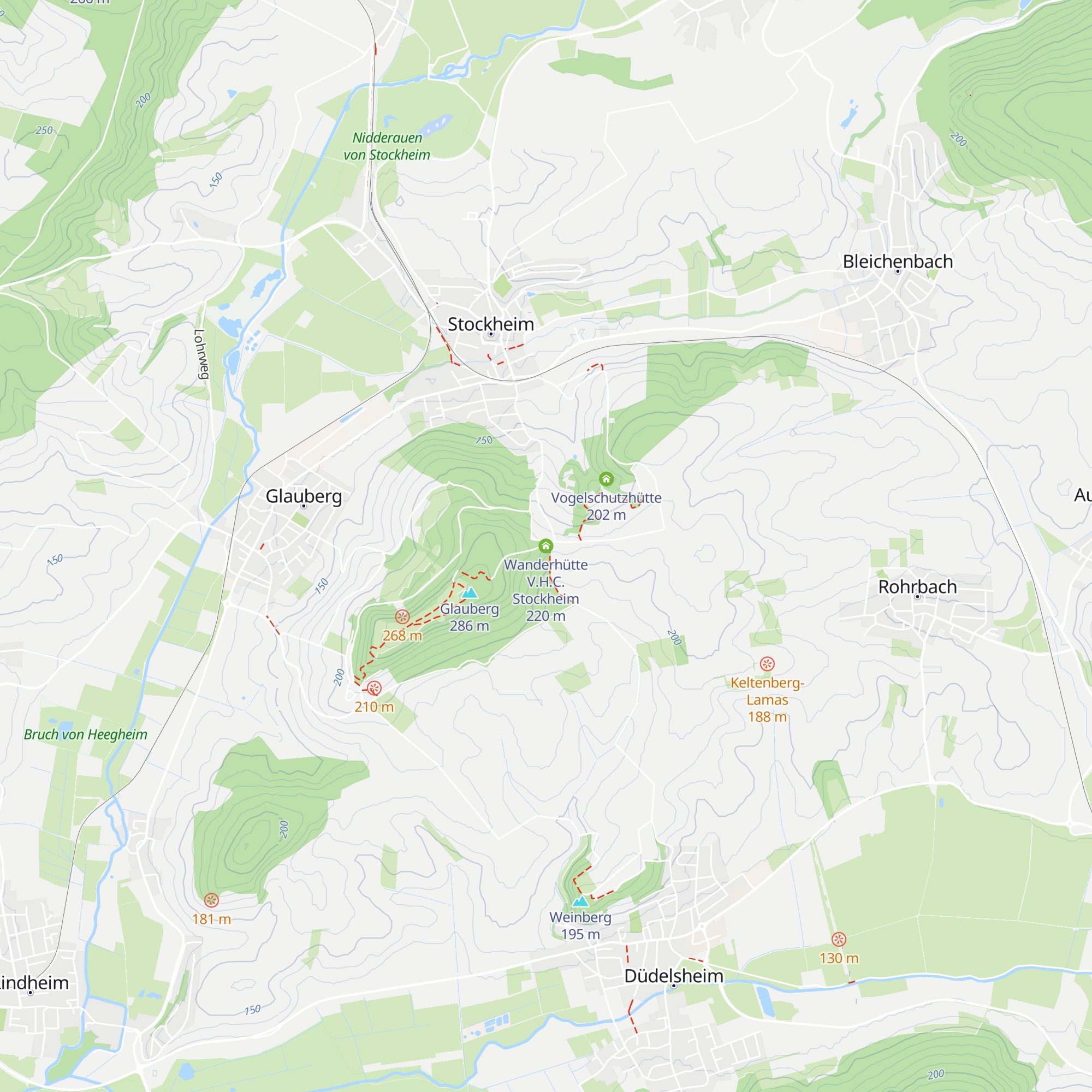 Wanderhütte V.H.C. Stockheim map