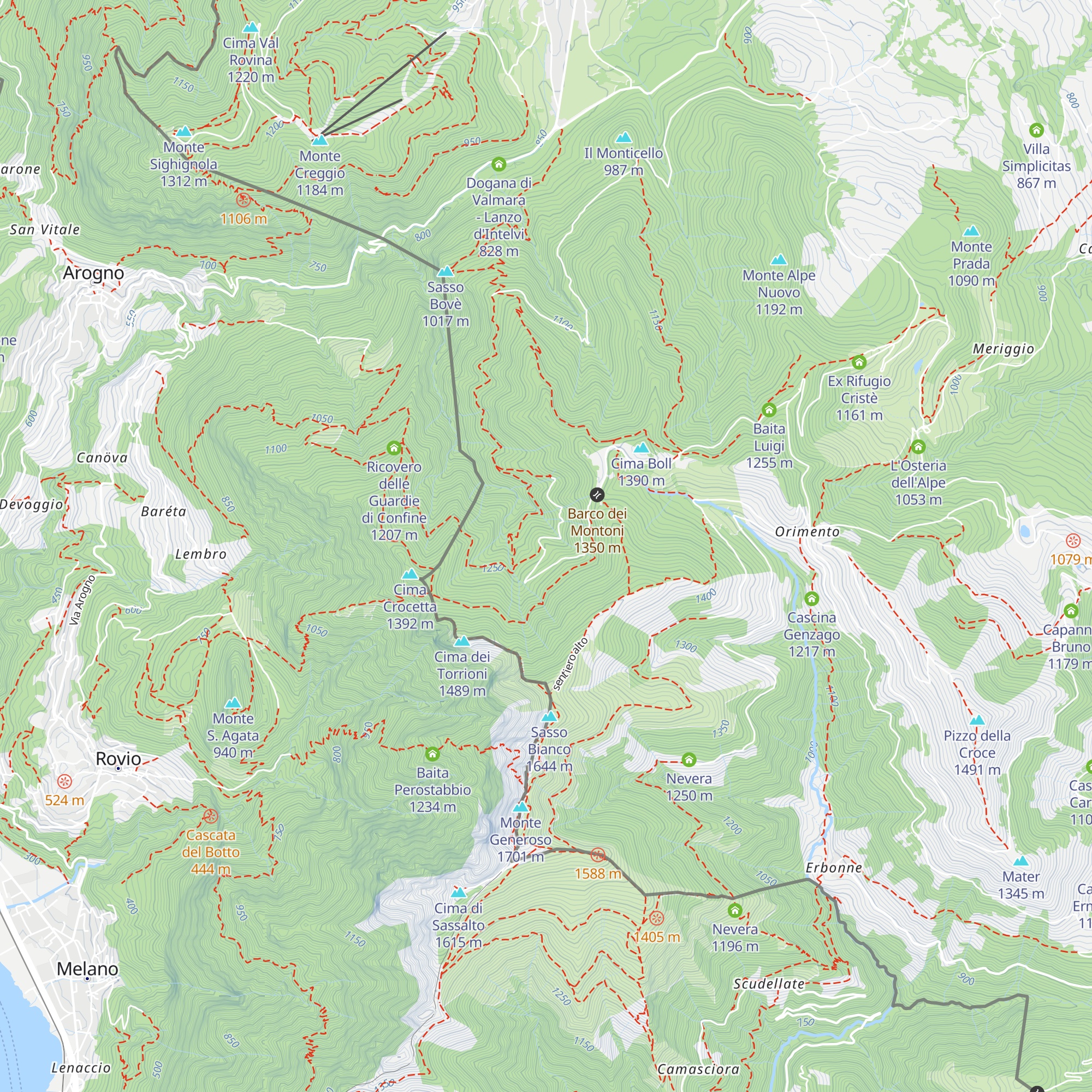 Bivacco Alpe di Gotta map