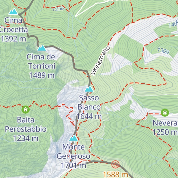 Map of Sasso Bianco