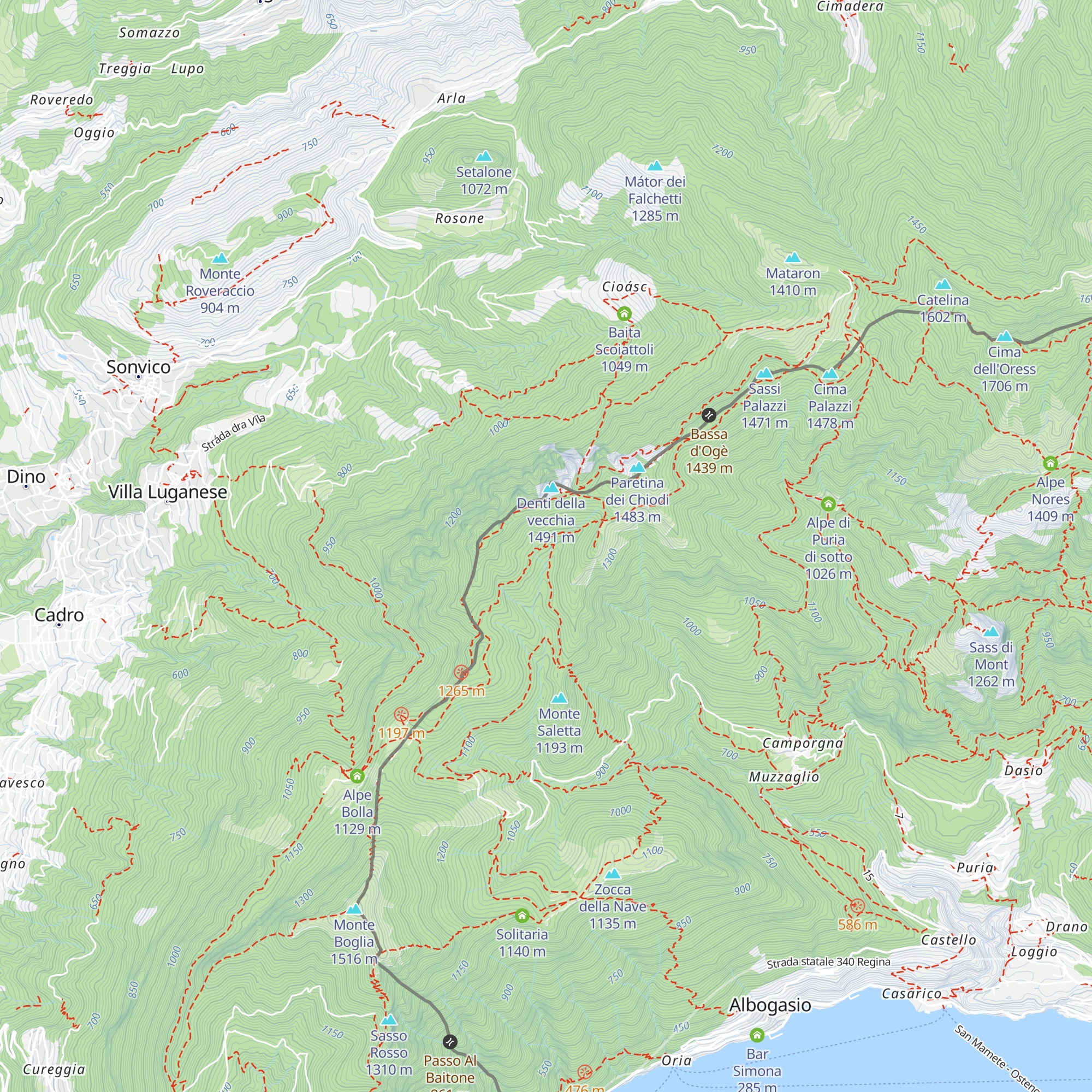 Alpe di Castello map
