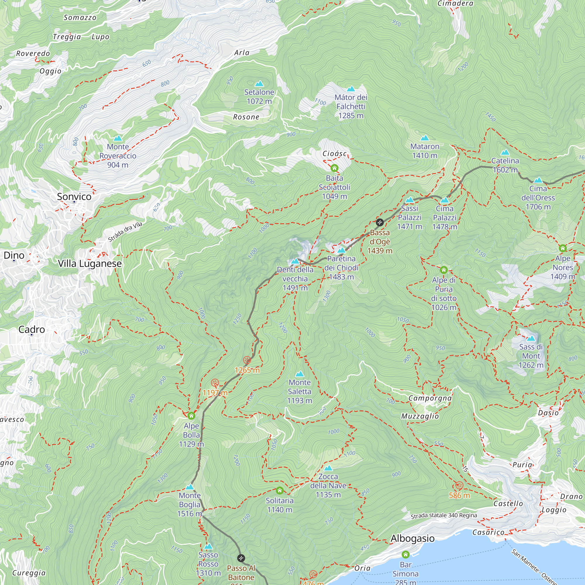 Alpe di Castello map