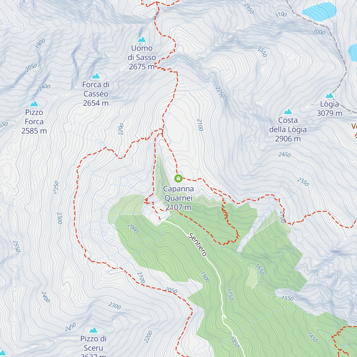 Capanna Quarnei map