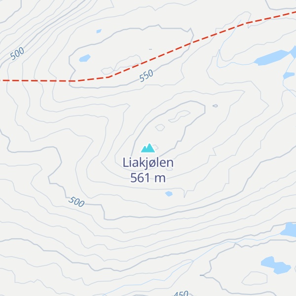 Map of Liakjølen