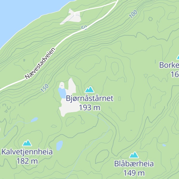 Map of Bjørnåstårnet