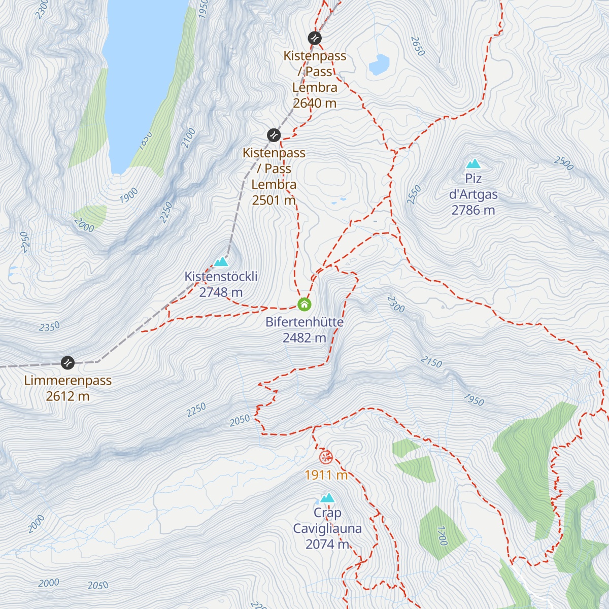 Bifertenhütte map
