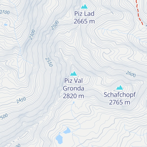 Map of Piz Val Gronda
