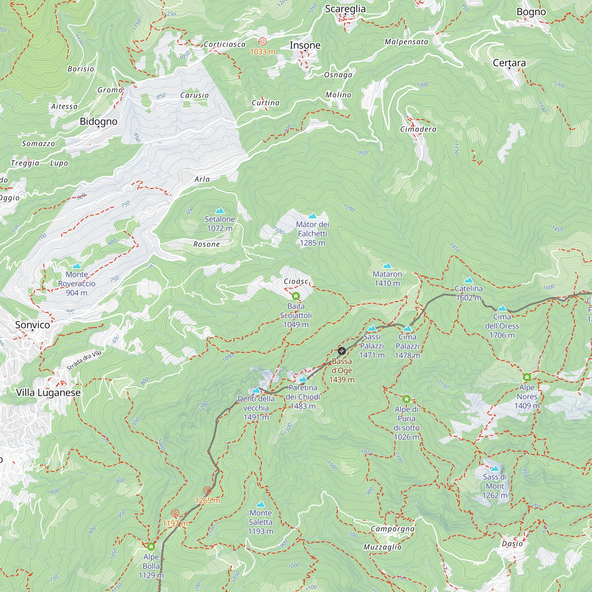 Baita Scoiattoli map