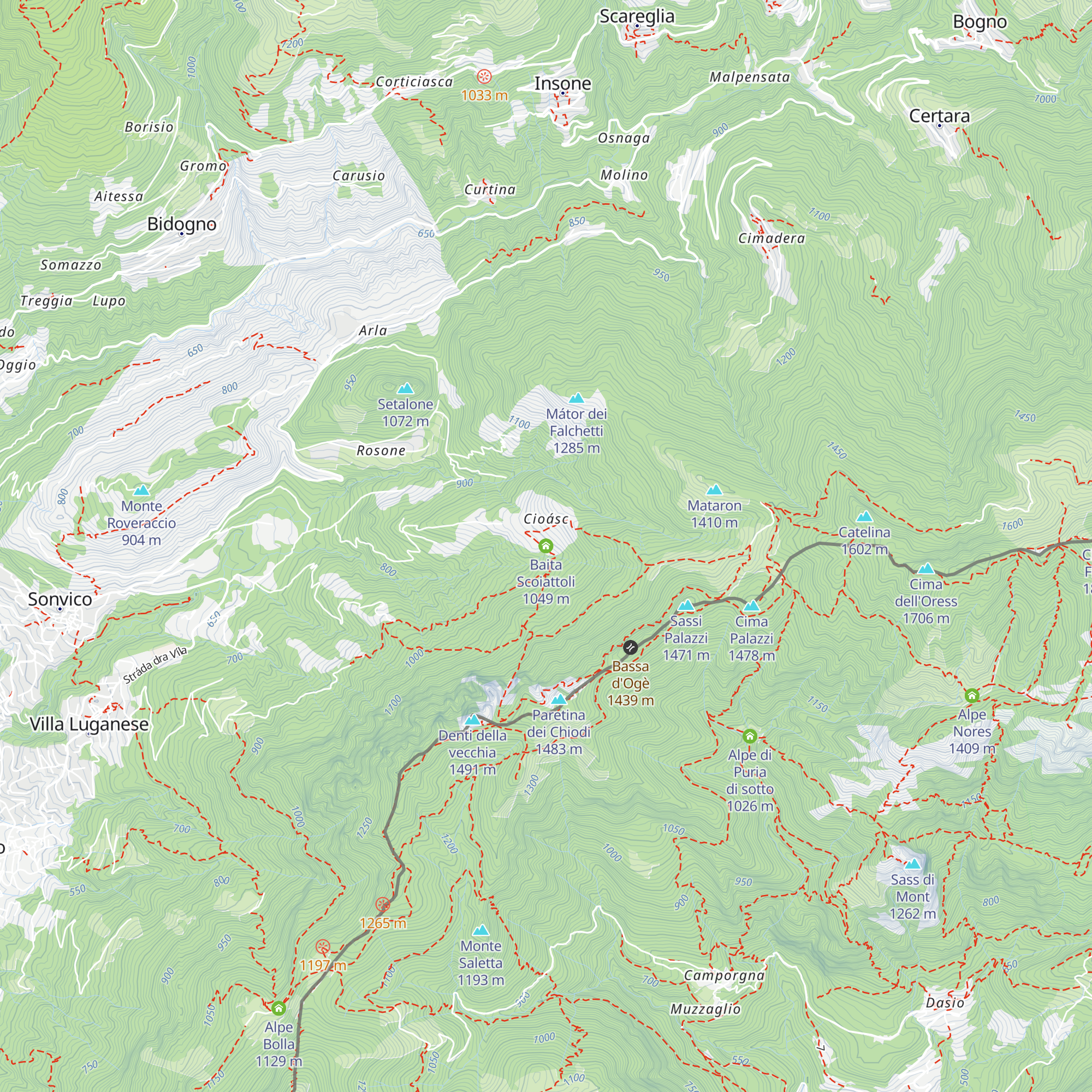 Baita Scoiattoli map