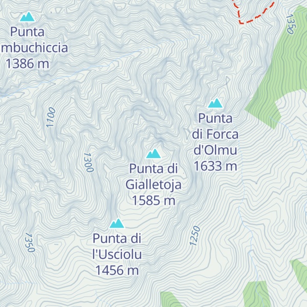 Map of Punta di Gialletoja