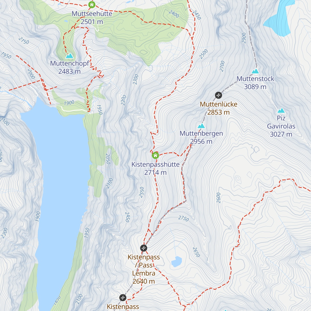 Kistenpasshütte map
