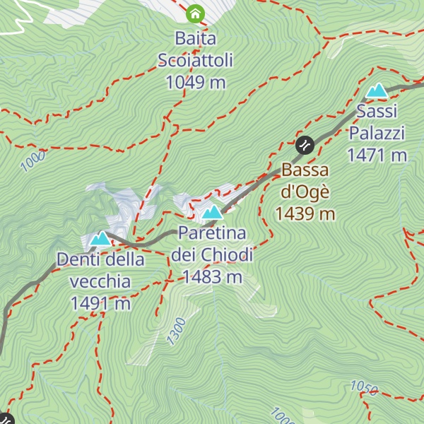 Map of Paretina dei Chiodi