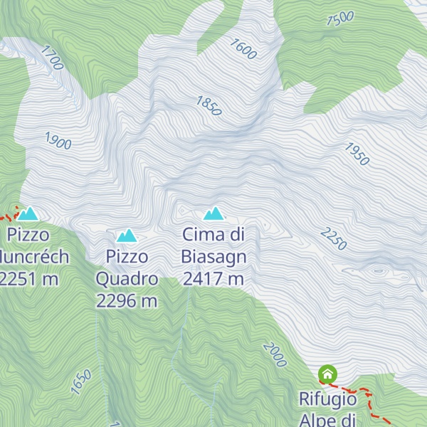 Map of Cima di Biasagn