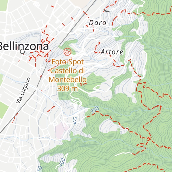 Map of Castello di Sasso Corbaro