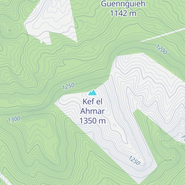 Map of Kef el Ahmar