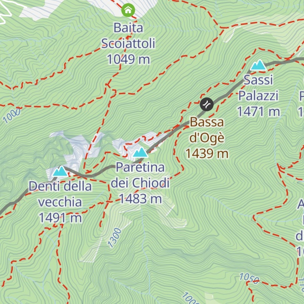 Map of I Vajolett