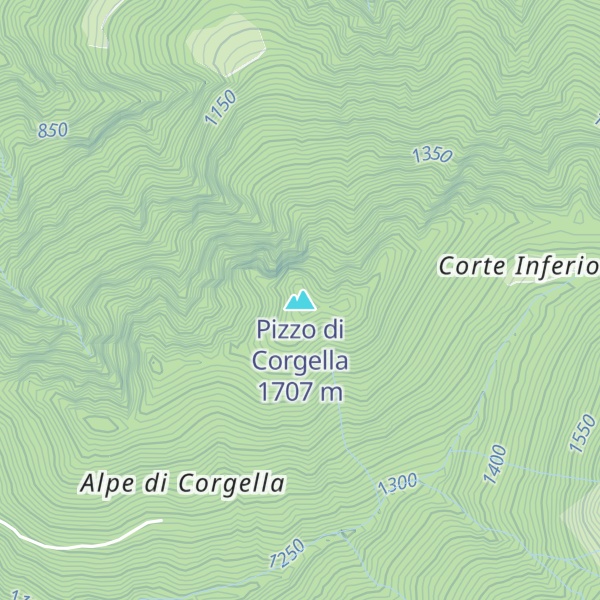 Map of Pizzo di Corgella