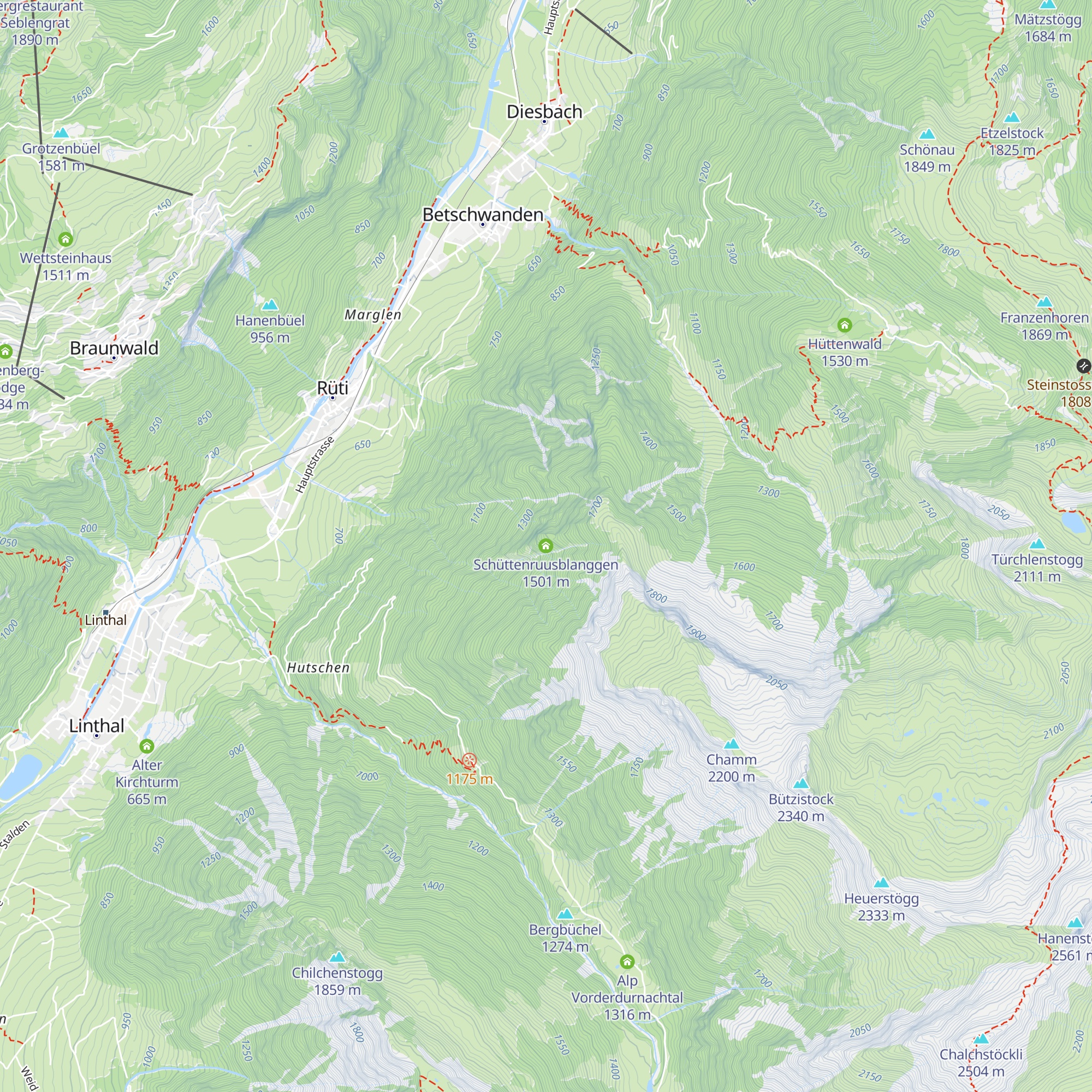 Schüttenruusblanggen map