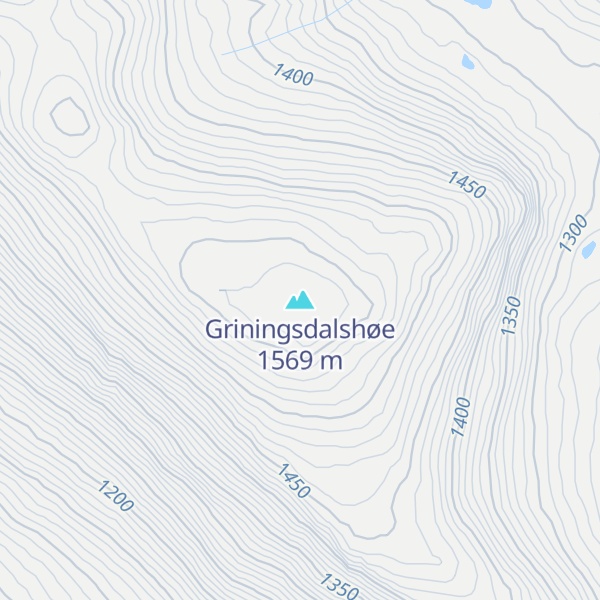 Map of Griningsdalshøe