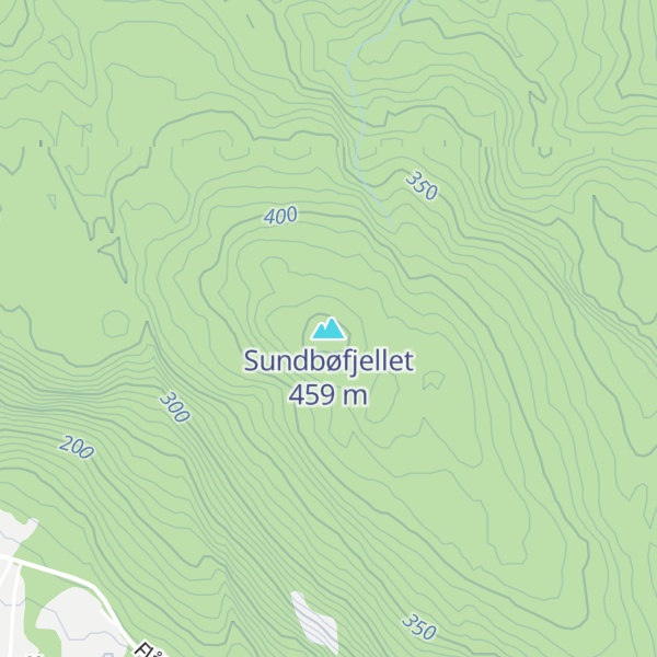 Map of Sundbøfjellet