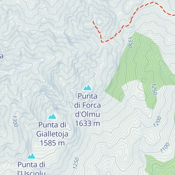 Map of Punta di Forca d'Olmu