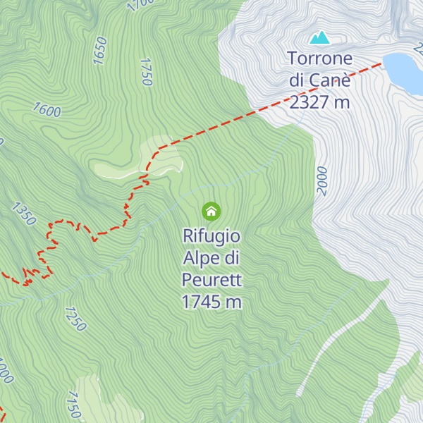 Map of Rifugio Alpe di Peurett