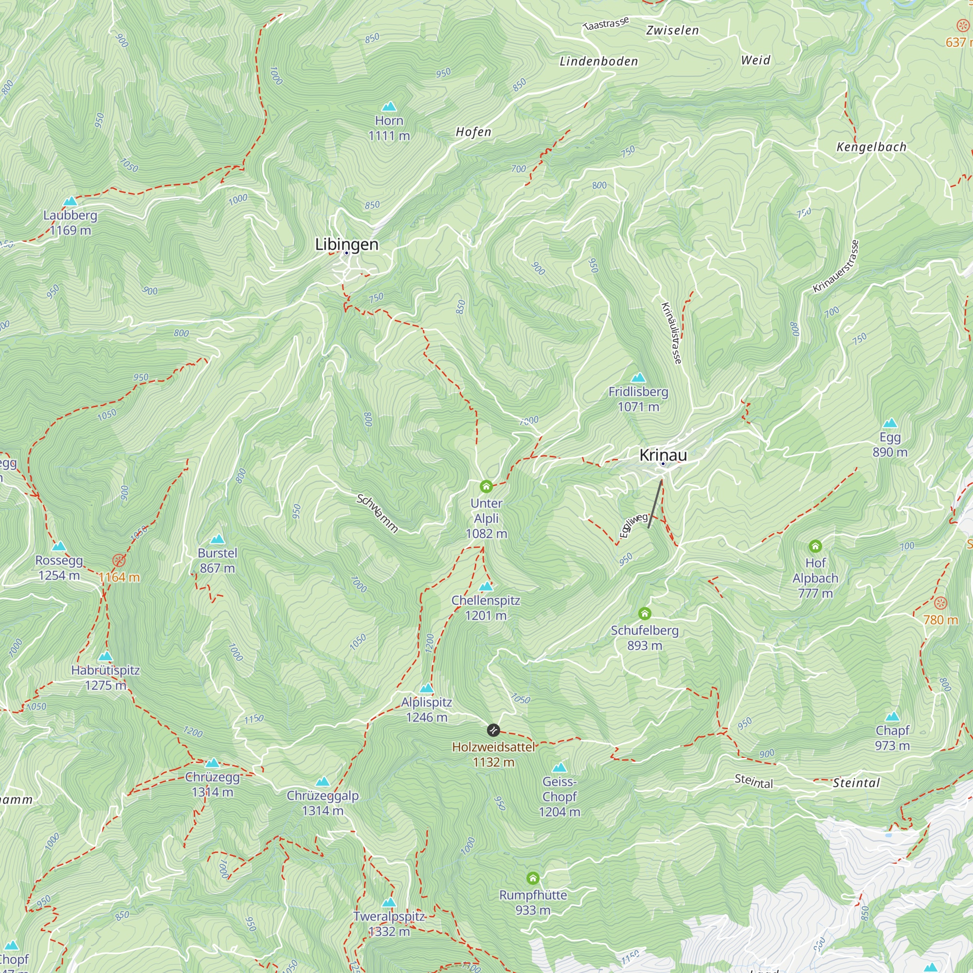 Unter Alpli map