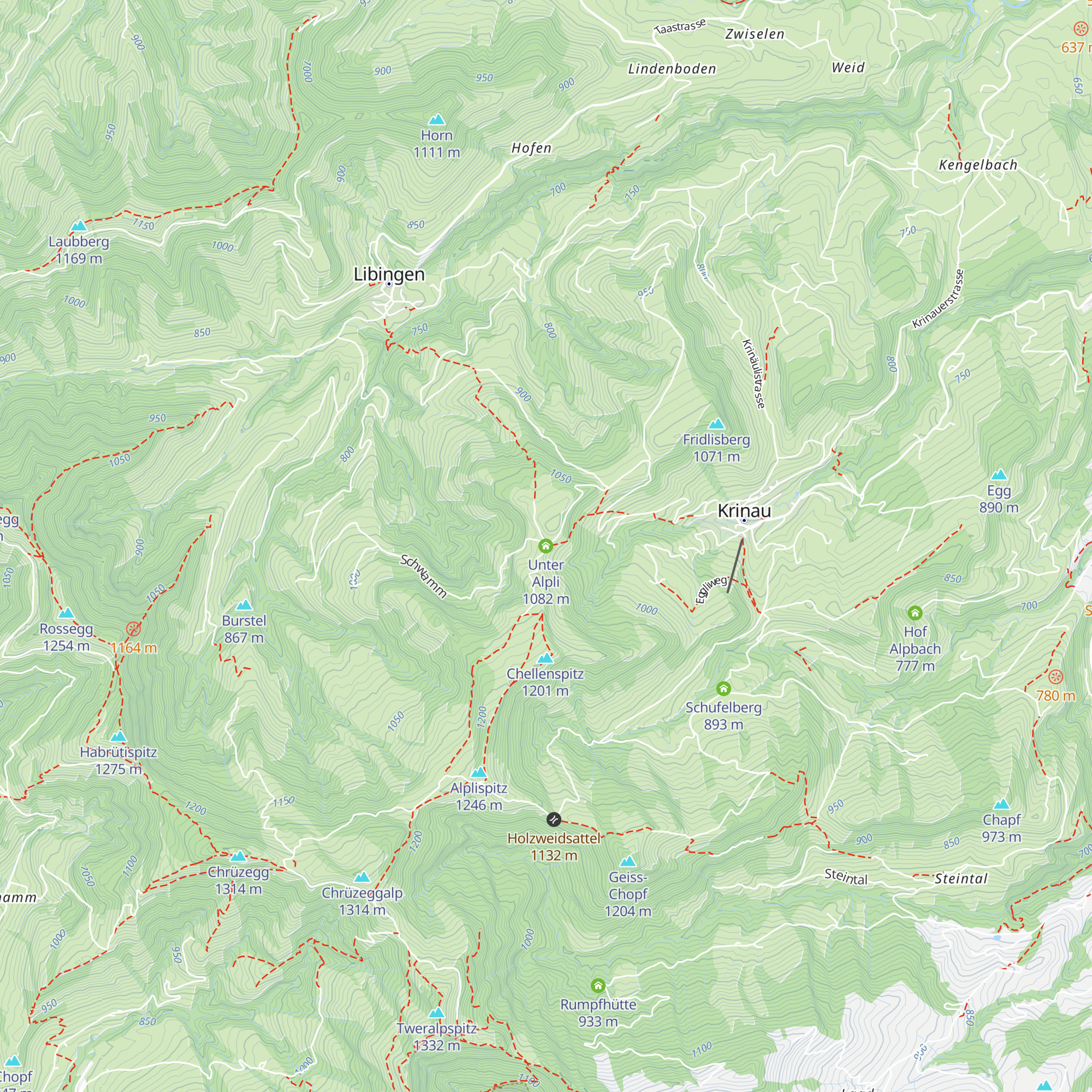 Unter Alpli map