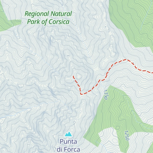 Map of Punta Mantellucciu