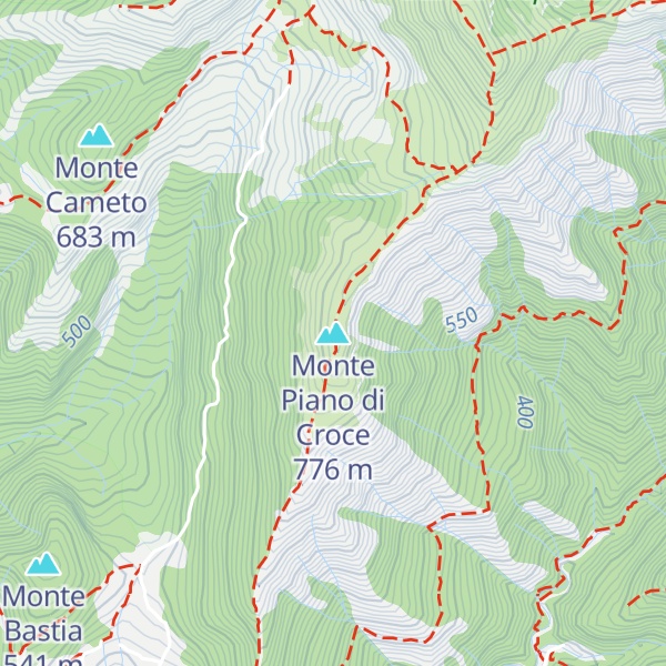 Map of Monte Piano di Croce