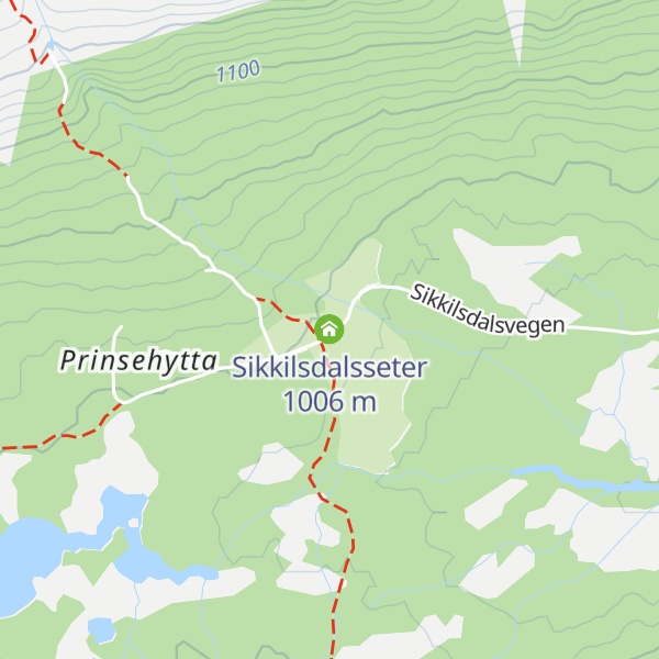 Map of Sikkilsdalsseter
