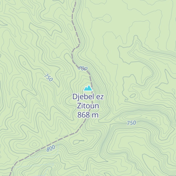 Map of Djebel ez Zitoun