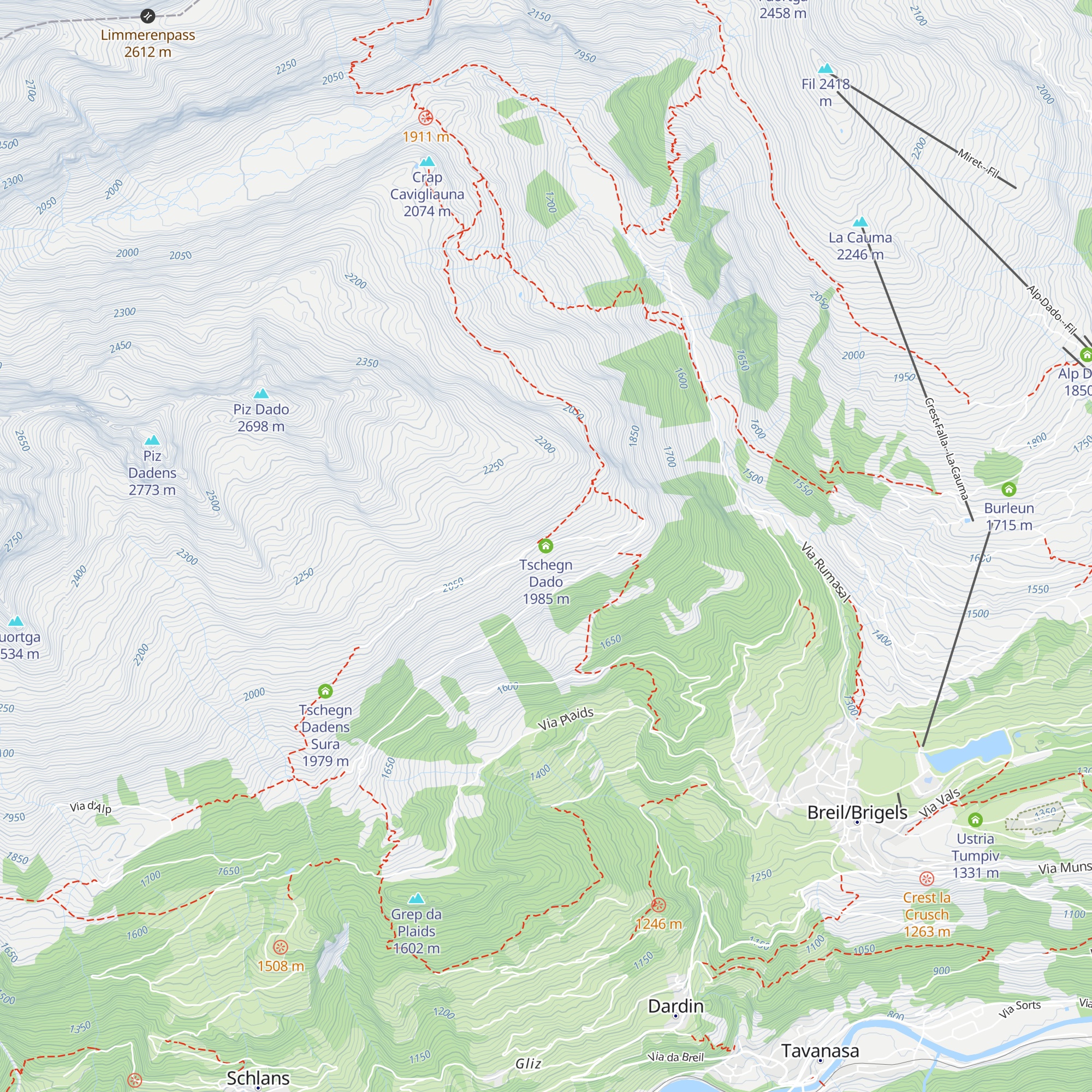 Tschegn Dado map