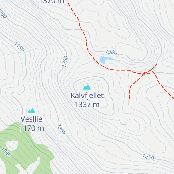 Map of Kalvfjellet