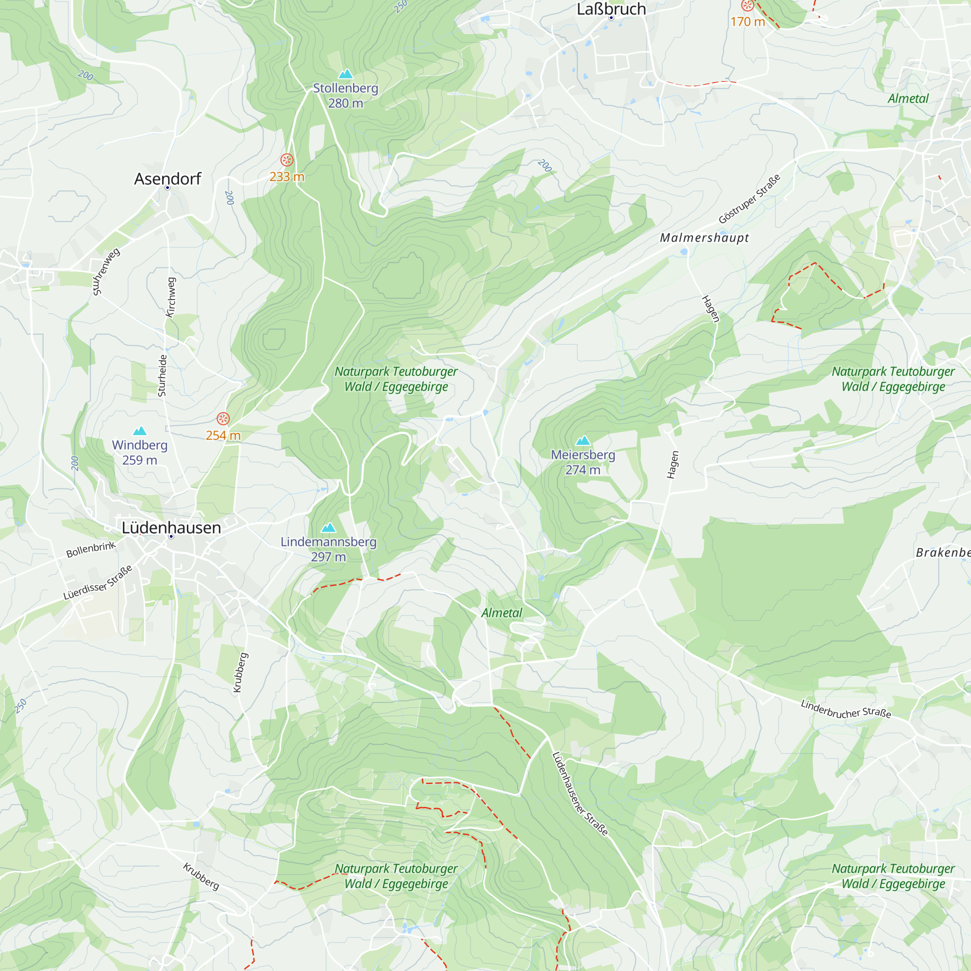 Hüttenhau map