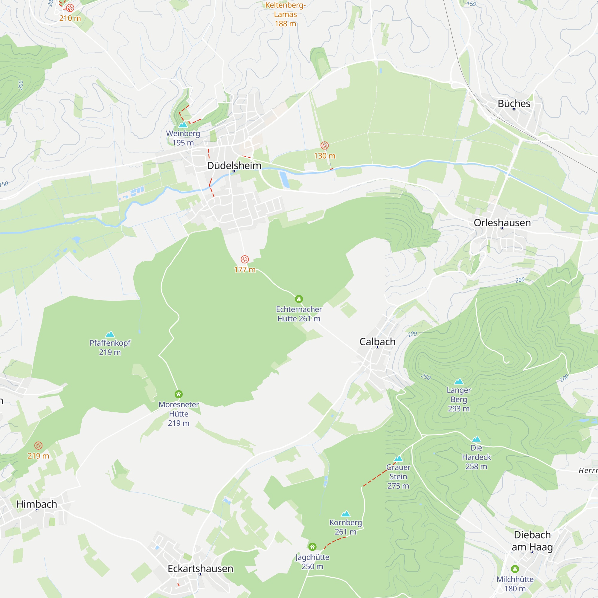 Echternacher Hütte map