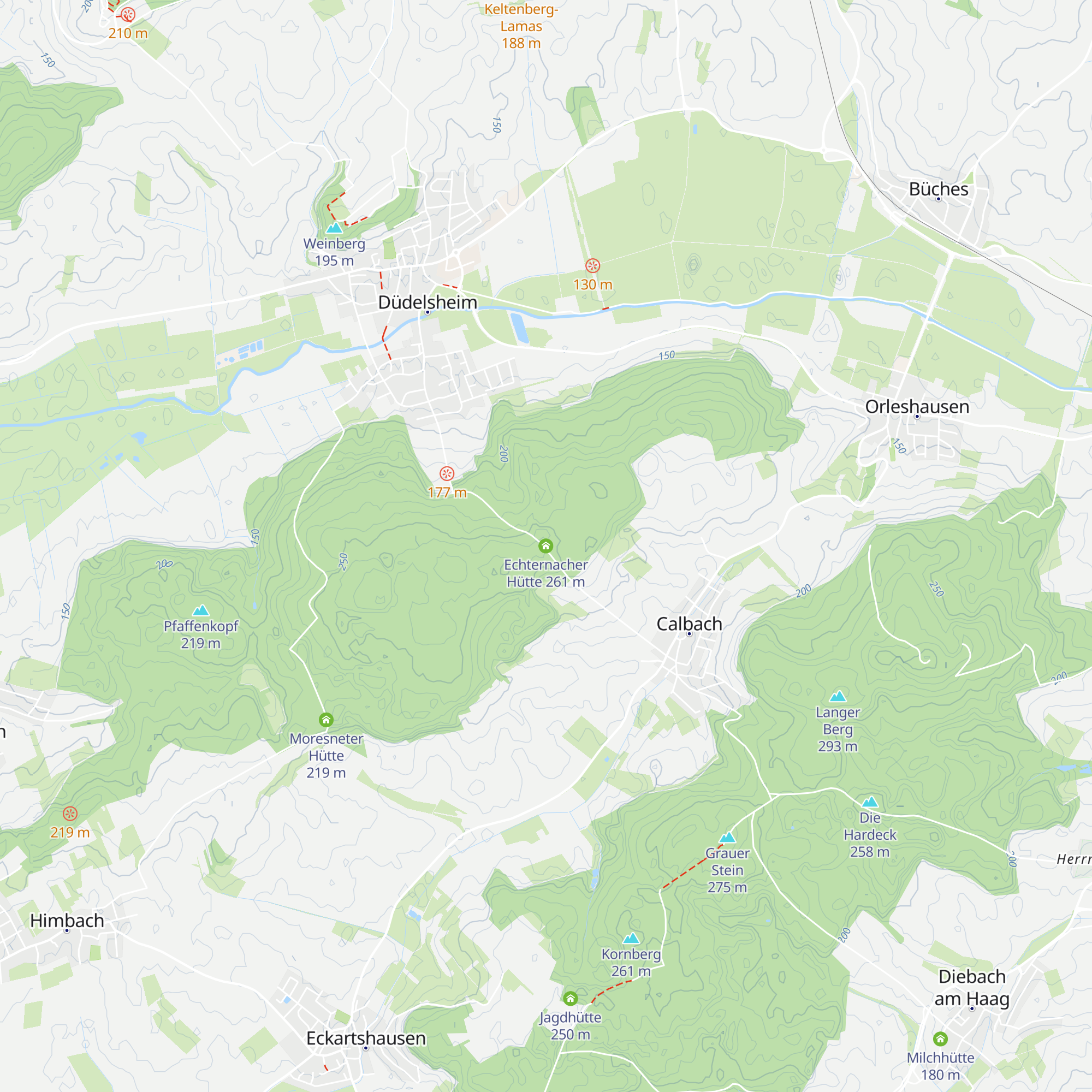 Echternacher Hütte map