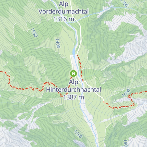 Map of Alp Hinterdurchnachtal