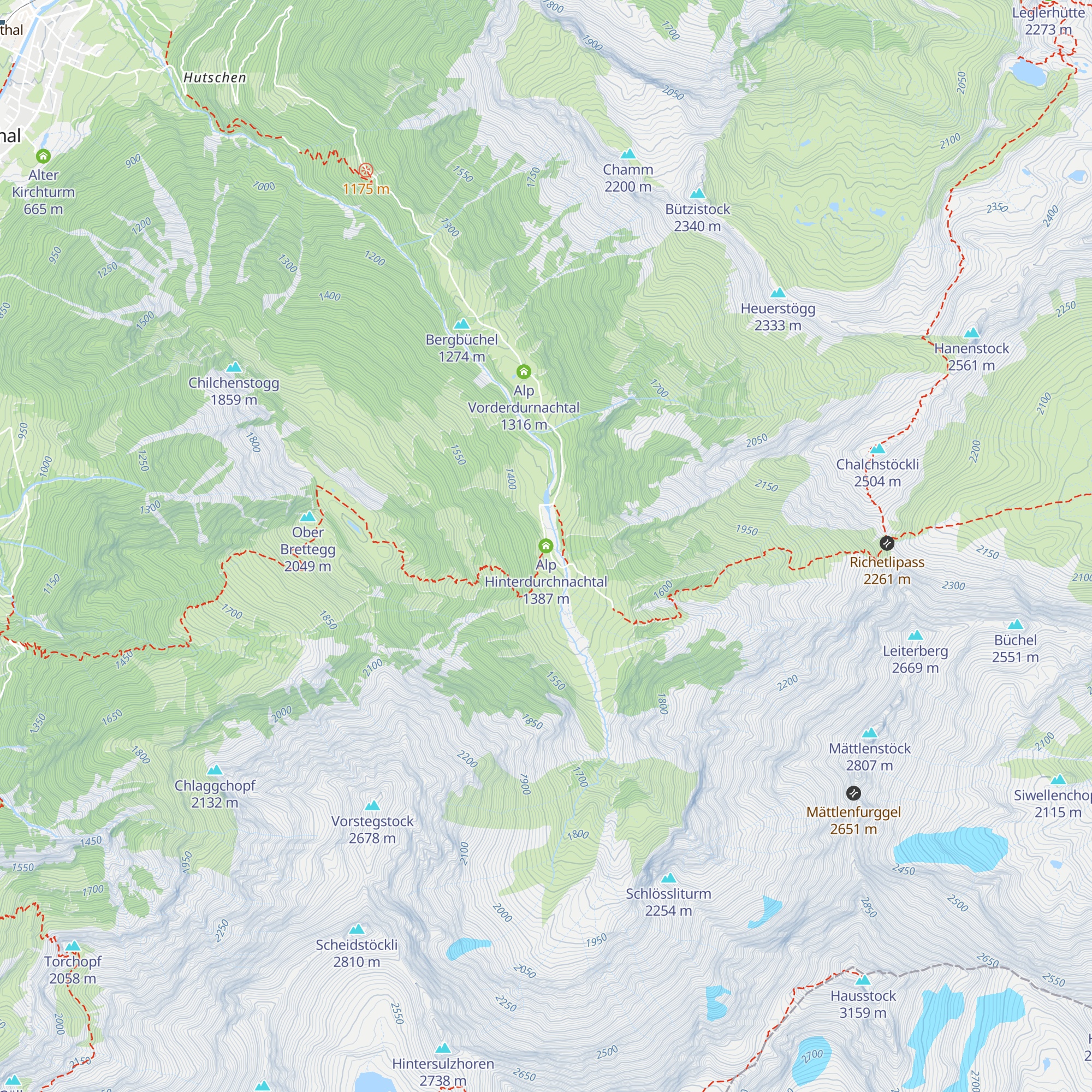 Alp Hinterdurchnachtal map