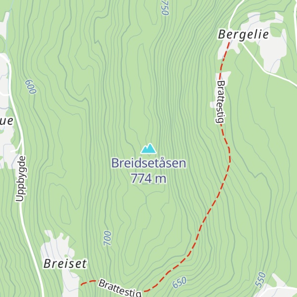 Map of Breidsetåsen