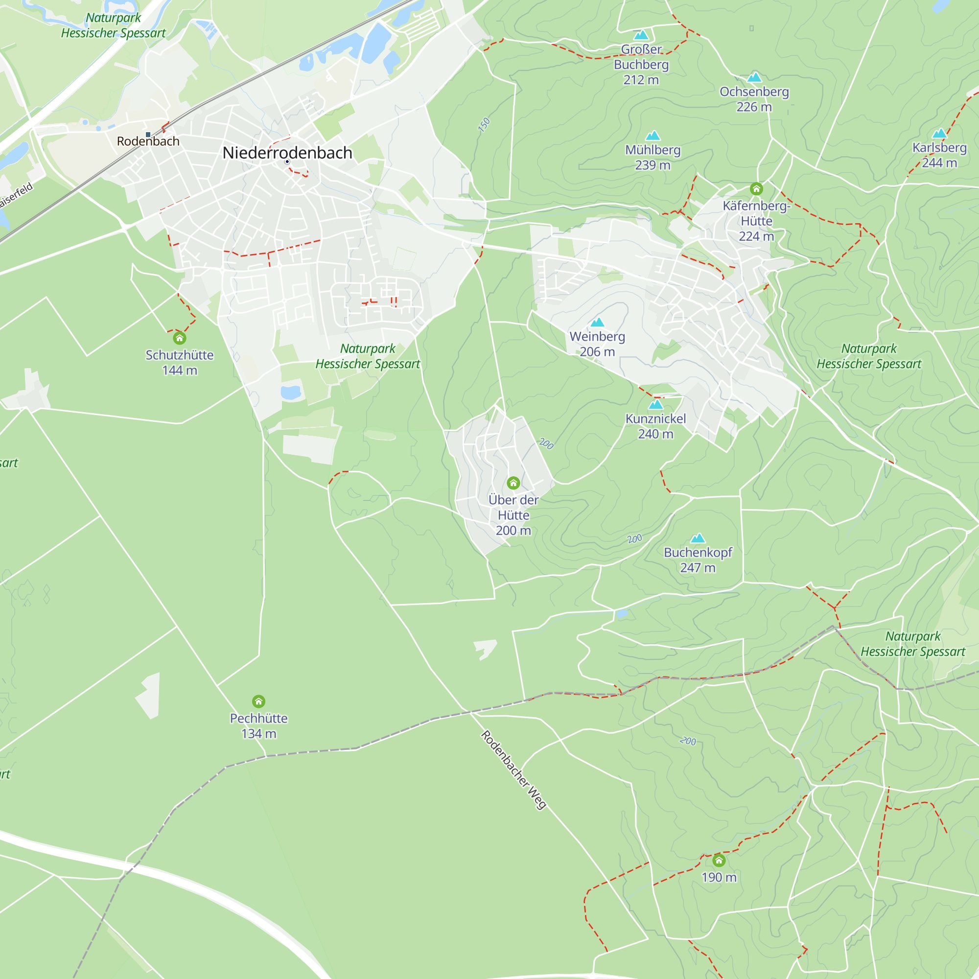Unter der Hütte map