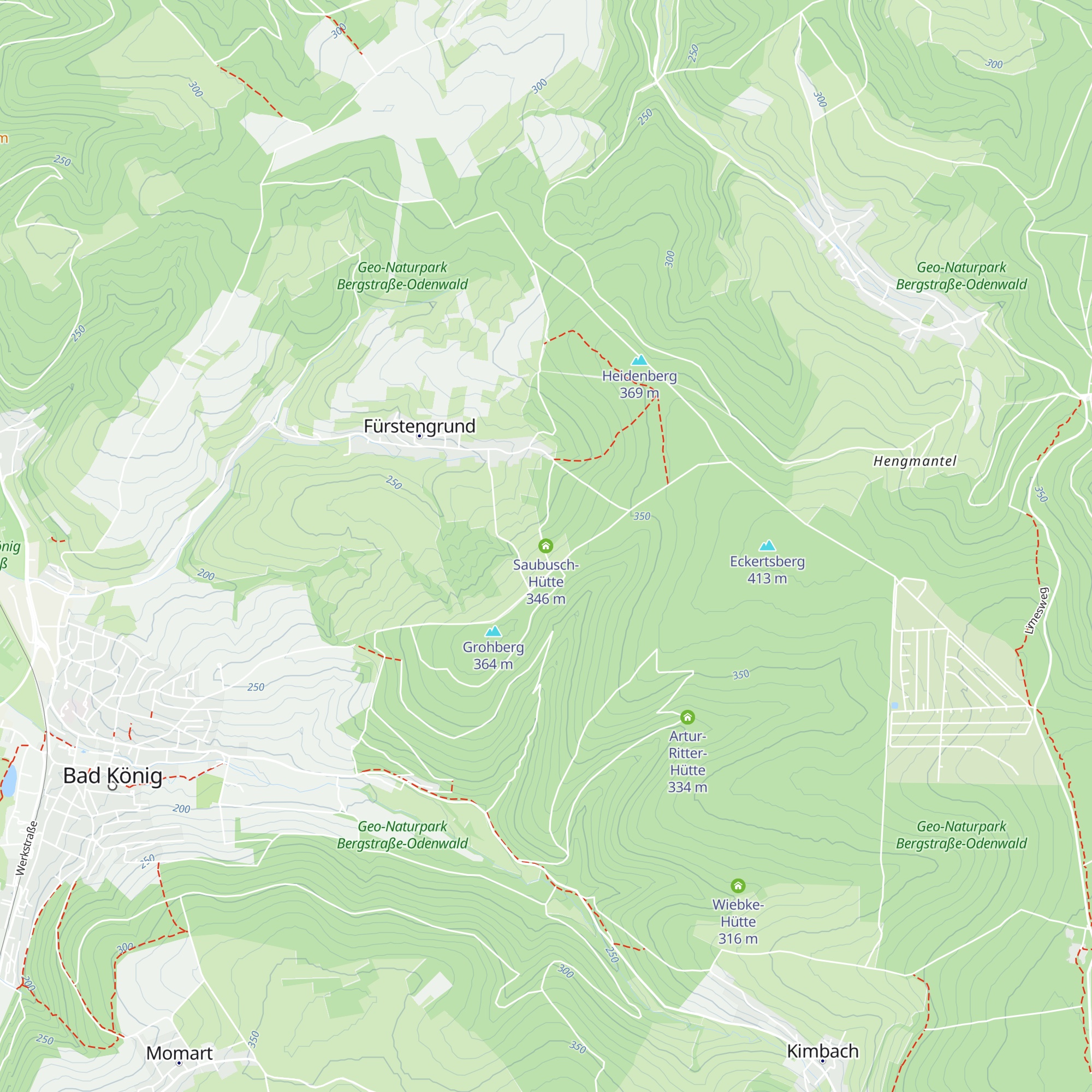 Saubusch-Hütte map