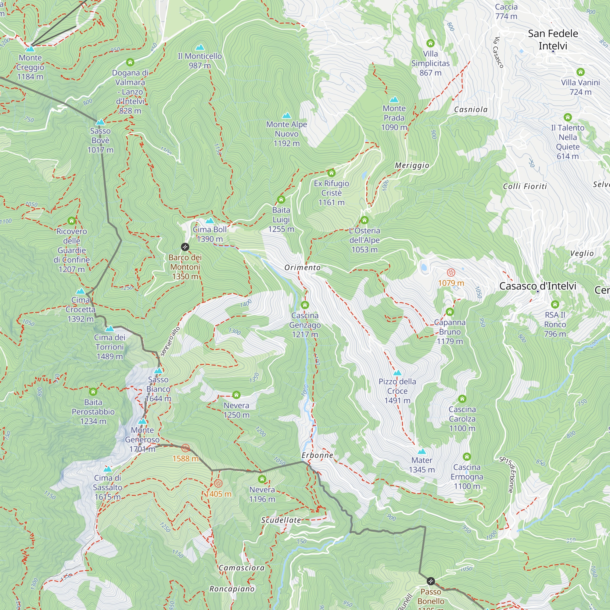Cascina Genzago map