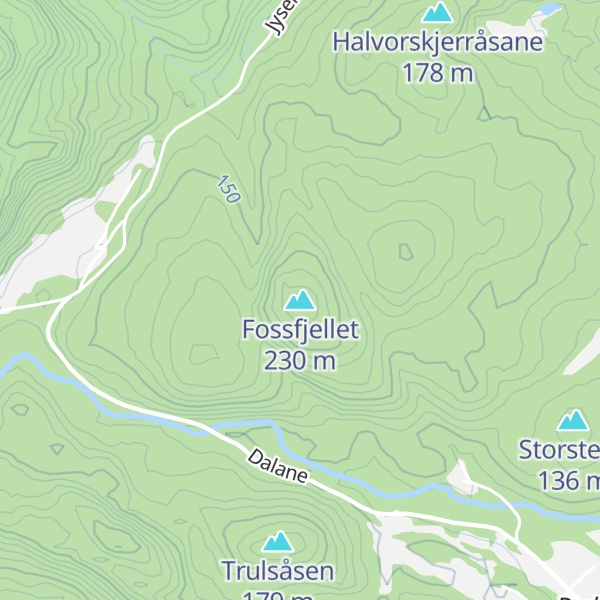 Map of Fossfjellet
