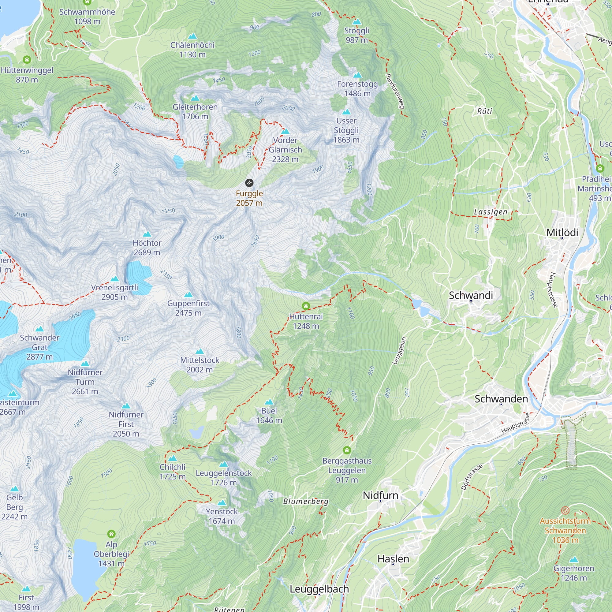 Hüttenrai map